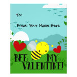 Bee My Valentine Cute Garden Kids Boys Classroom Flyer