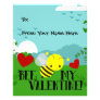 Bee My Valentine Cute Garden Kids Boys Classroom Flyer