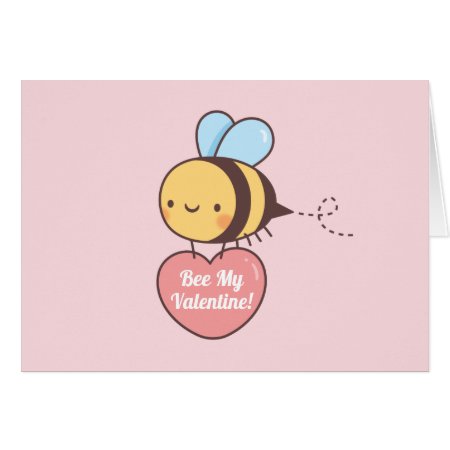 Bee My Valentine Cute Love Pun