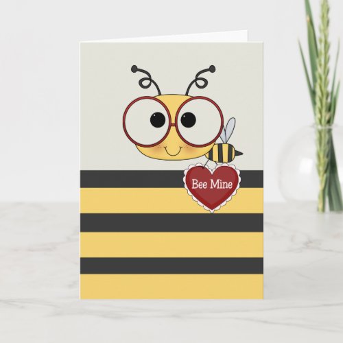 Bee My Valentine Holiday Card