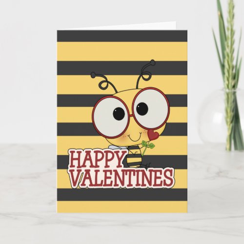 Bee My Valentine Holiday Card