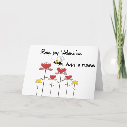 Bee my Valentine Holiday Card