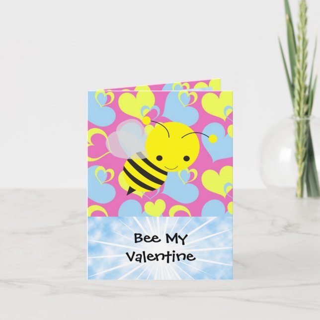 Bee My Valentine Holiday Card (Front)