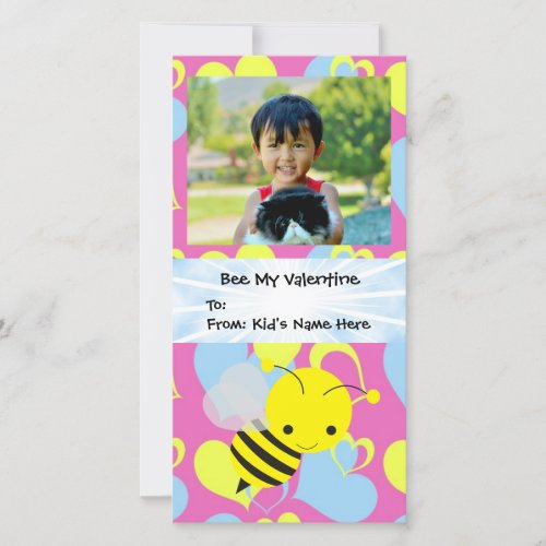 Bee My Valentine Kids Holiday Card