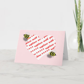 "Bee My Valentine" Photo Frame Holiday Card