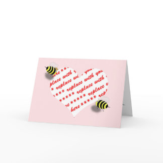 "Bee My Valentine" Photo Frame Holiday Card