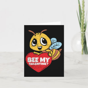 Bee My Valentine Valentines Day Funny Animal Love  Card