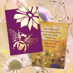 Bee n Flower Garden Outdoor Event Foil Invitation