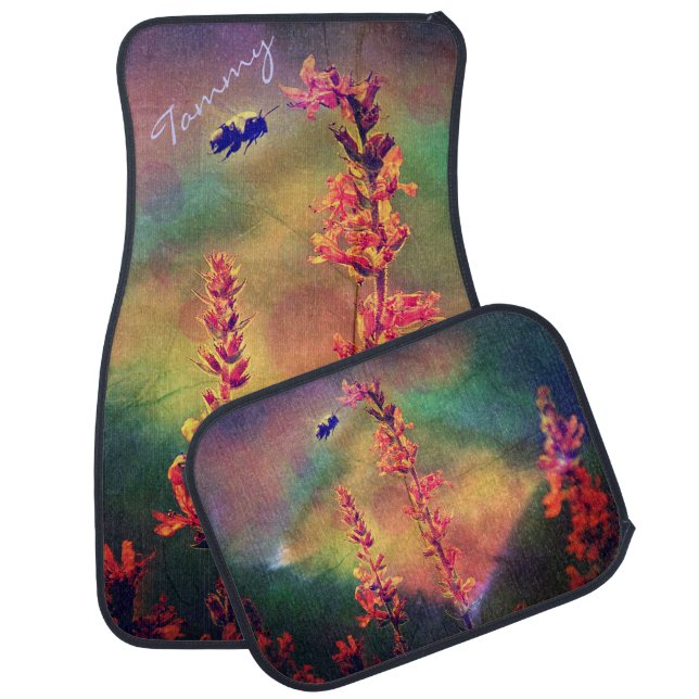 Bee N Wildflowers Diamond Car Mats *Personalized* (Set)