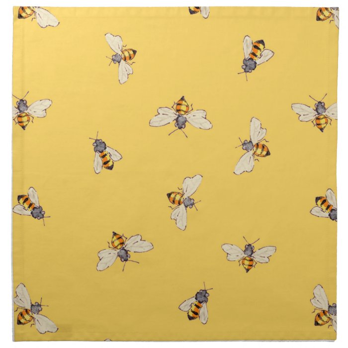 Bee Napkins   Sunny Yellow