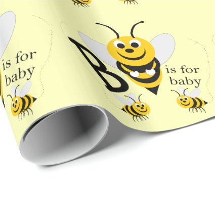 Bee Neutral Baby Wrapping Paper