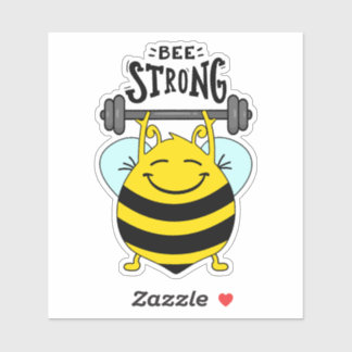 Bee - never give up sticker