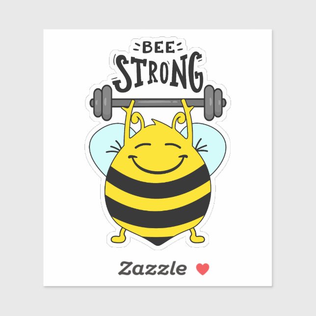 Bee - never give up sticker (Sheet)