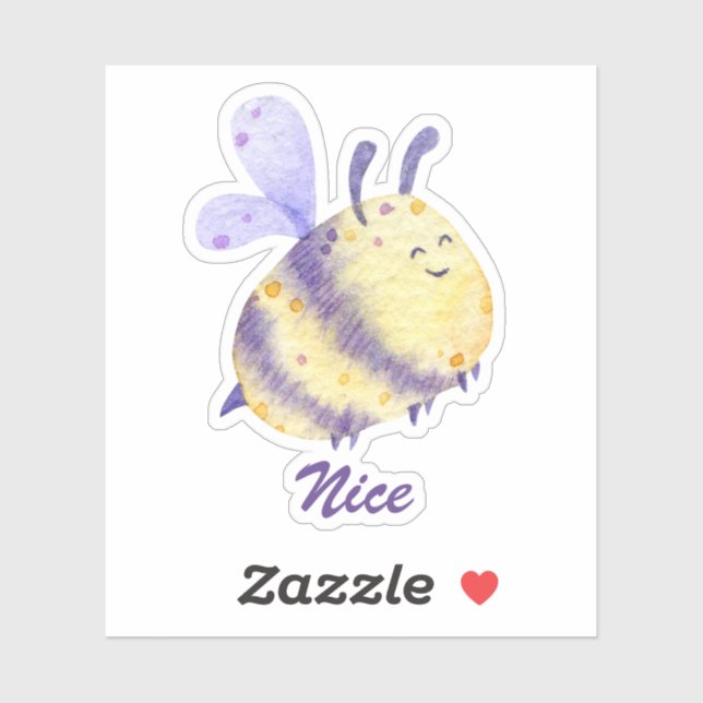 *~* Bee Nice Cute Fuzzy Teacher Mom Dad Sticker (Sheet)