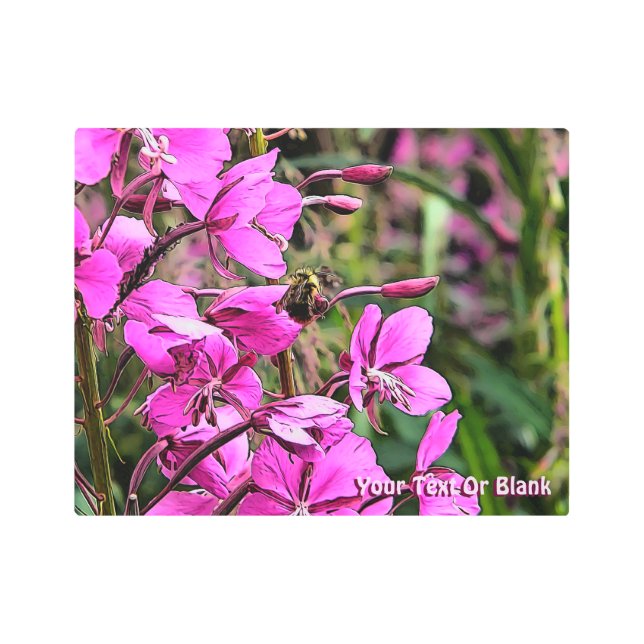 Bee Nice Metal Print (Front)