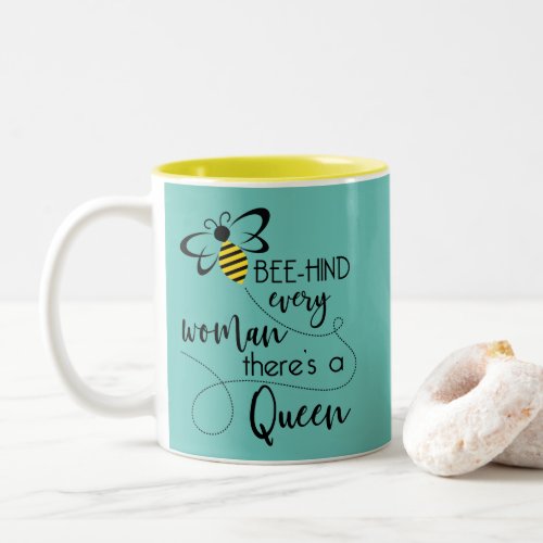 Bee Nice or Buzz Off Bee themed Gift Two_Tone Coffee Mug