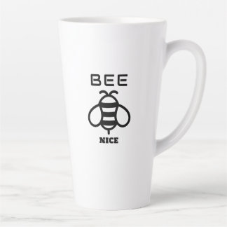 Bee Nice with Minimal Design Latte Mug