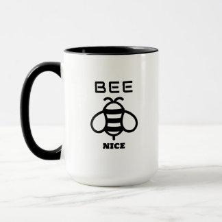 Bee Nice with Minimal Design Mug