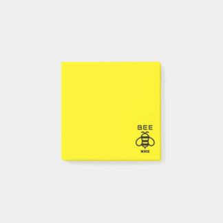 Bee Nice with Minimal Design Post-it Notes