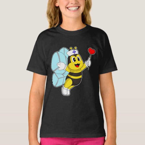 Bee Nurse Heart T_Shirt