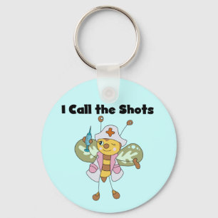 Bee Nurse I Call the Shots Tshirts and Gifts Keychain