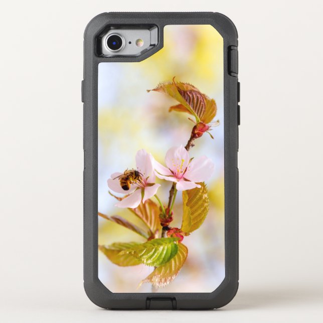 Bee On A Cherry Flower Otterbox iPhone Case (Back)