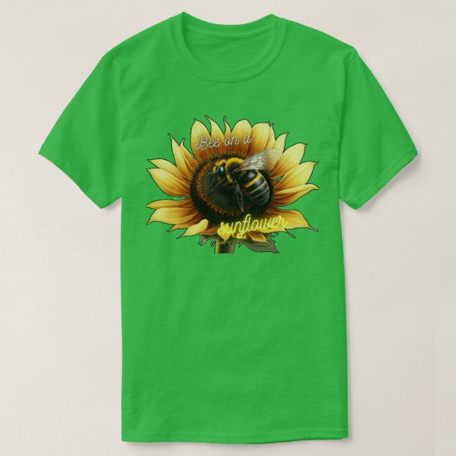 Bee On A Sunflower 16 T-Shirt (Design Front)