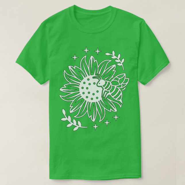 Bee On A Sunflower 76 T-Shirt (Design Front)
