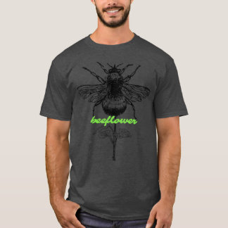 bee on a sunflower beeflower green T-Shirt