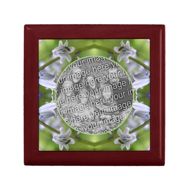 Bee On Bluebell Flower Frame Create Your Own Photo Gift Box (Front)