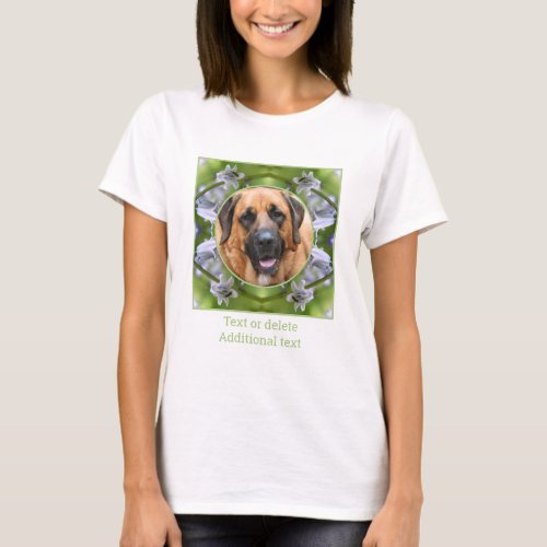 Bee On Bluebell Flower Frame Create Your Own Photo T_Shirt