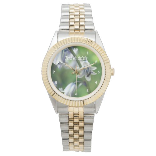 Bee On Bluebell Flower Personalized  Watch