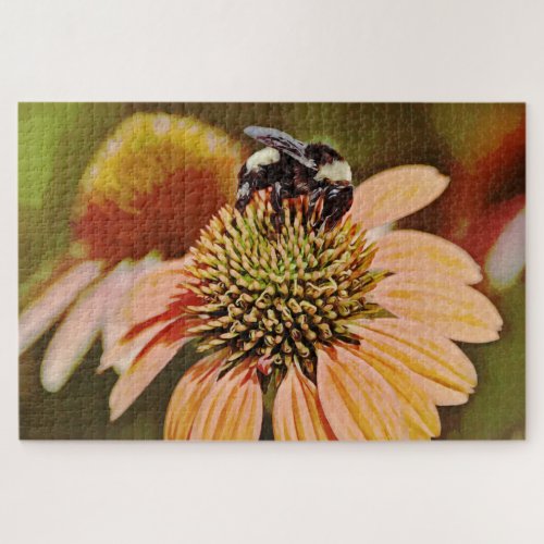 Bee on Cone Flower Giant Puzzle