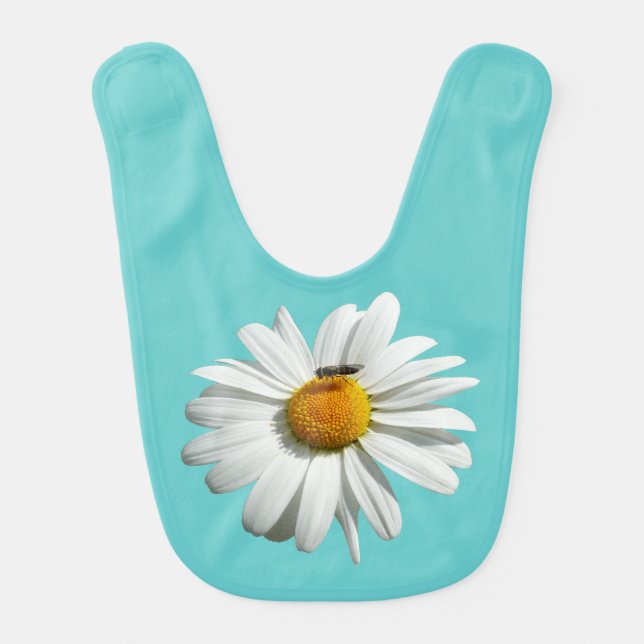 Bee on Daisy Alaskan Summer Nature Photo Bib (Front)