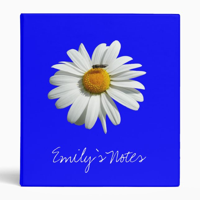 Bee on Daisy Alaskan Summer Nature Photo Binder (Front)