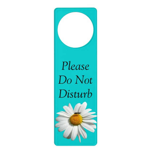 Bee on Daisy Alaskan Summer Nature Photo Door Hanger (Front)