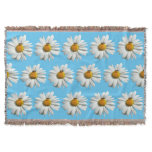 Bee on Daisy Alaskan Summer Nature Photo Throw Blanket