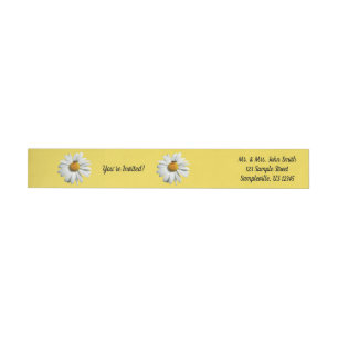 Bee on Daisy Alaskan Summer Nature Photo Wrap Around Label