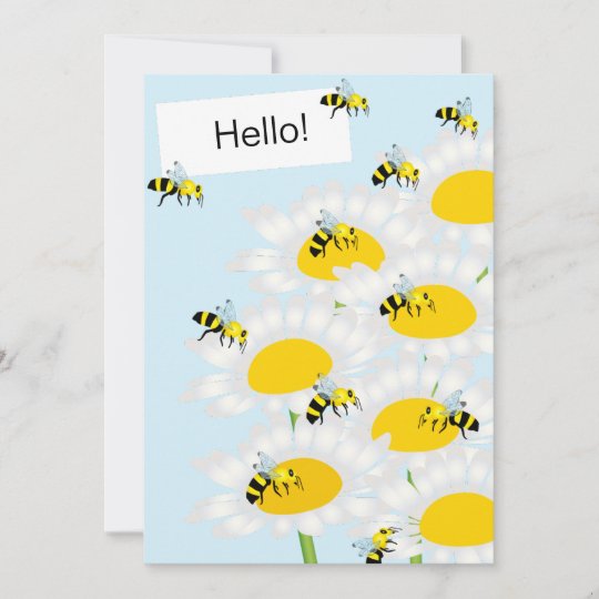 bees greeting card