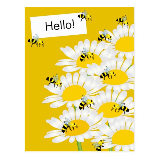 bees postcard