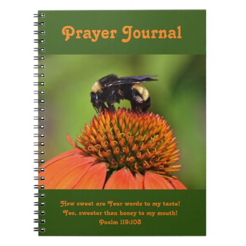 Bee on Flower Prayer Scripture Journal