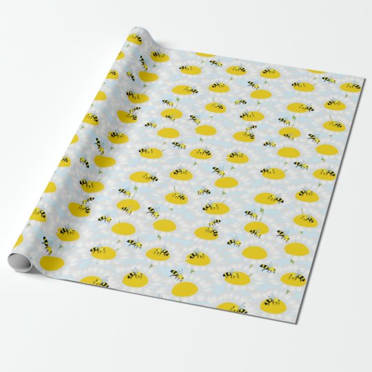 bees wrapping paper
