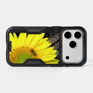 Bee on Giant Sunflower Half Photograph iPhone 17 Pro Case