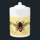 Bee on Honeycomb Teapot<br><div class="desc">More great items in my store!</div>