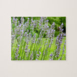 Bee on Lavender Summer Floral Jigsaw Puzzle