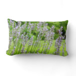 Bee on Lavender Summer Floral Lumbar Pillow