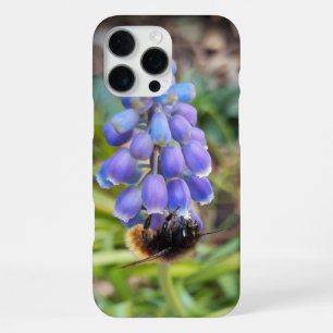 Bee on Muscari Armeniacum , Grape Hyacinth iPhone 16 Pro Max Case