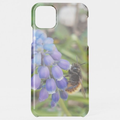 Bee on Muscari Armeniacum  Grape Hyacinth iPhone 11 Pro Max Case