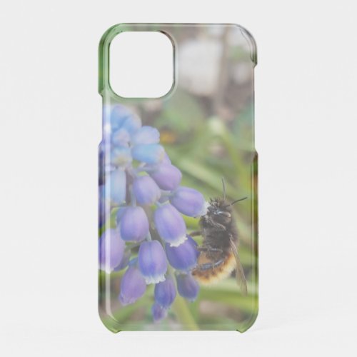 Bee on Muscari Armeniacum  Grape Hyacinth iPhone 11 Pro Case