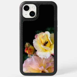 Bee on Pink Yellow Roses Flowers OtterBox iPhone 14 Plus Case